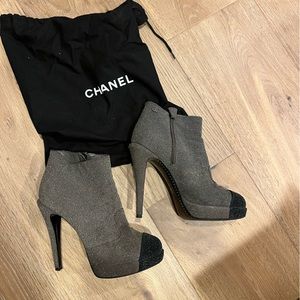 Chanel size 37 sparkle bootie